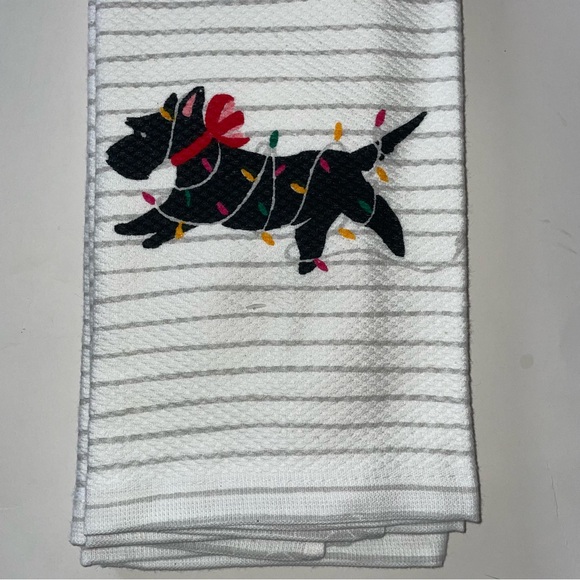 Kate Spade Set of 2 Scottie Christmas Kitchen Towels - Picture 3 of 5